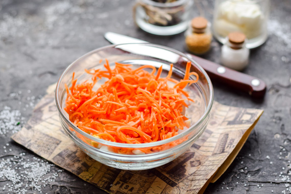 крабовый салат с корейской морковью рецепт фото 5